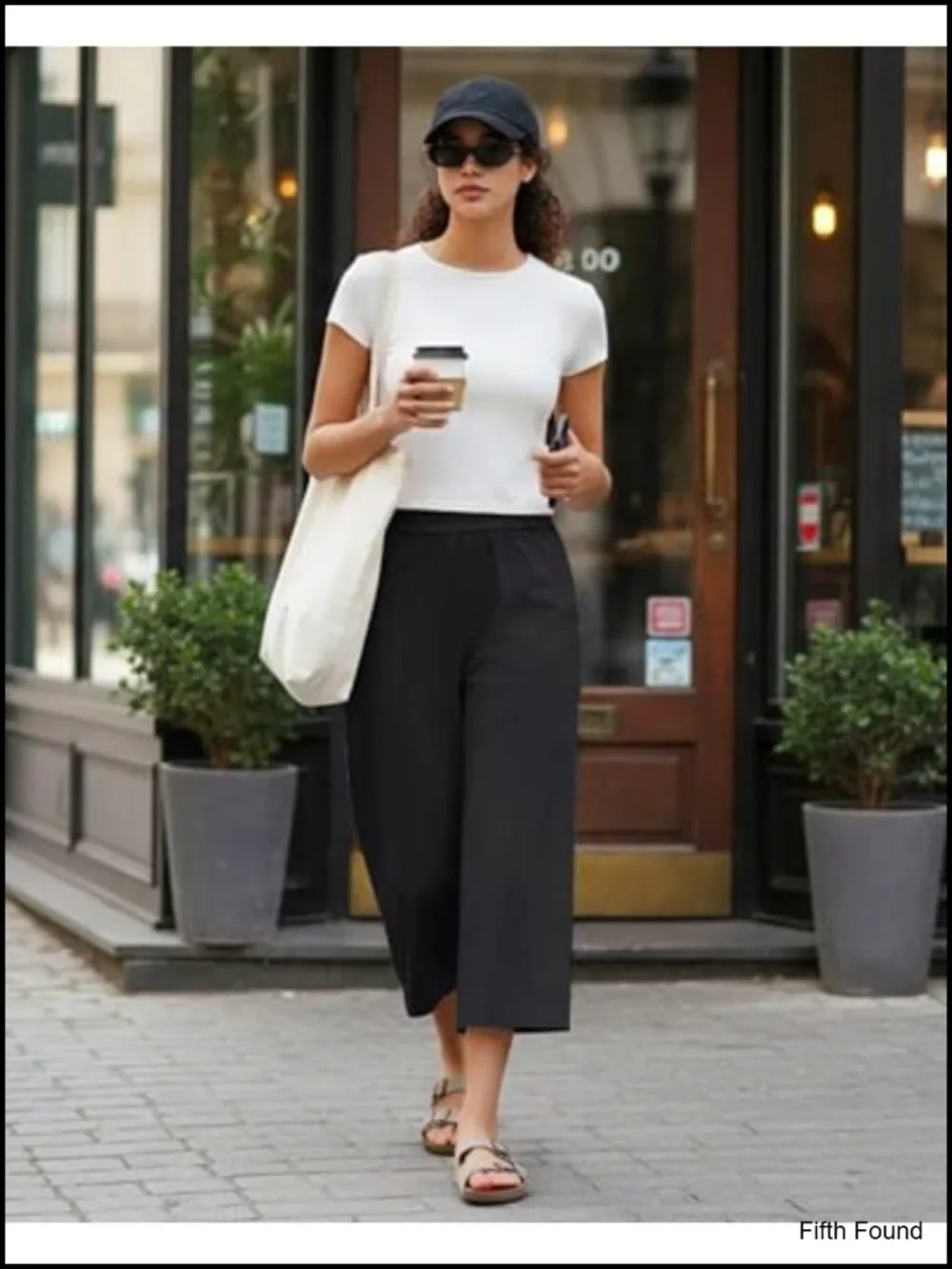 Lightweight Flowy Wide Leg Capris - Front Seam Summer Cropped Pants for Travel